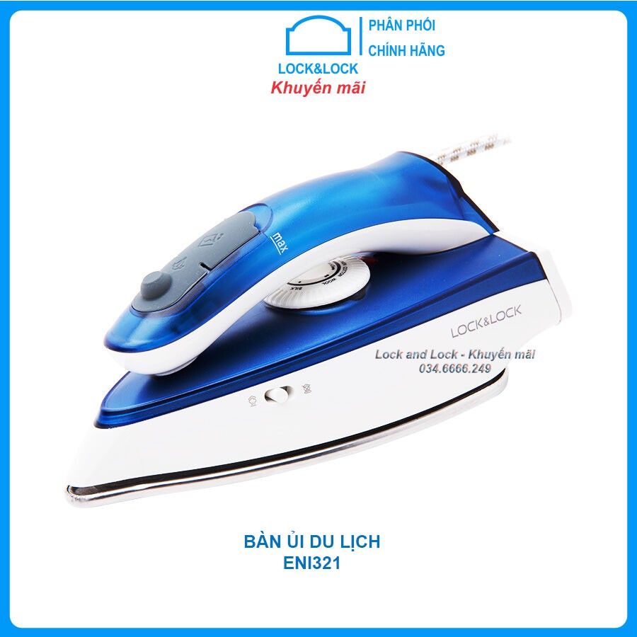 [HCM]BÀN ỦI HƠI NƯỚC DU LỊCH MINI LOCK&LOCK - ENI321