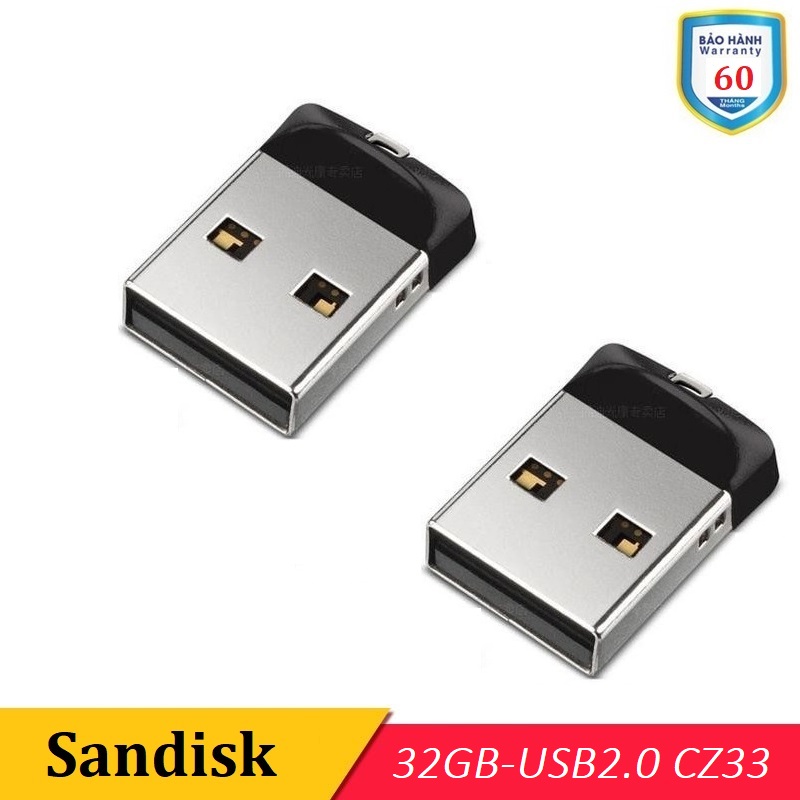 USB 2.0 32GB Sandisk Cruzer Fit CZ33 - BH 60 Tháng
