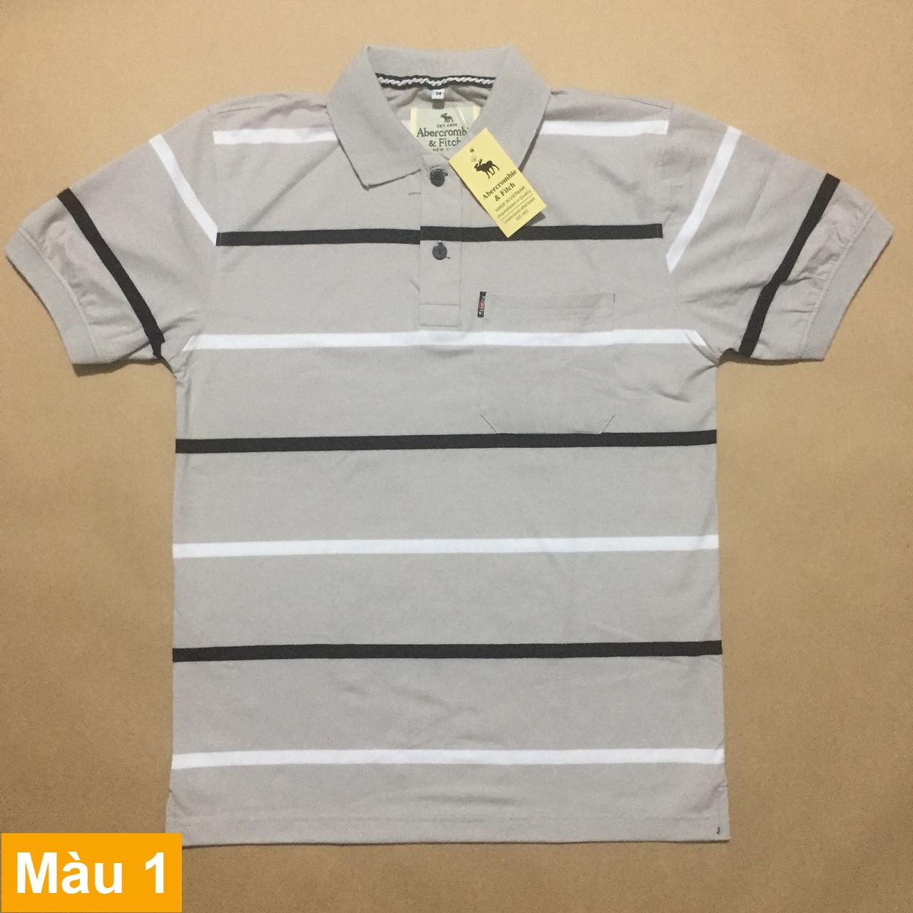 Sọc ngang nam có túi xuất khẩu (sọc xám - rêu)