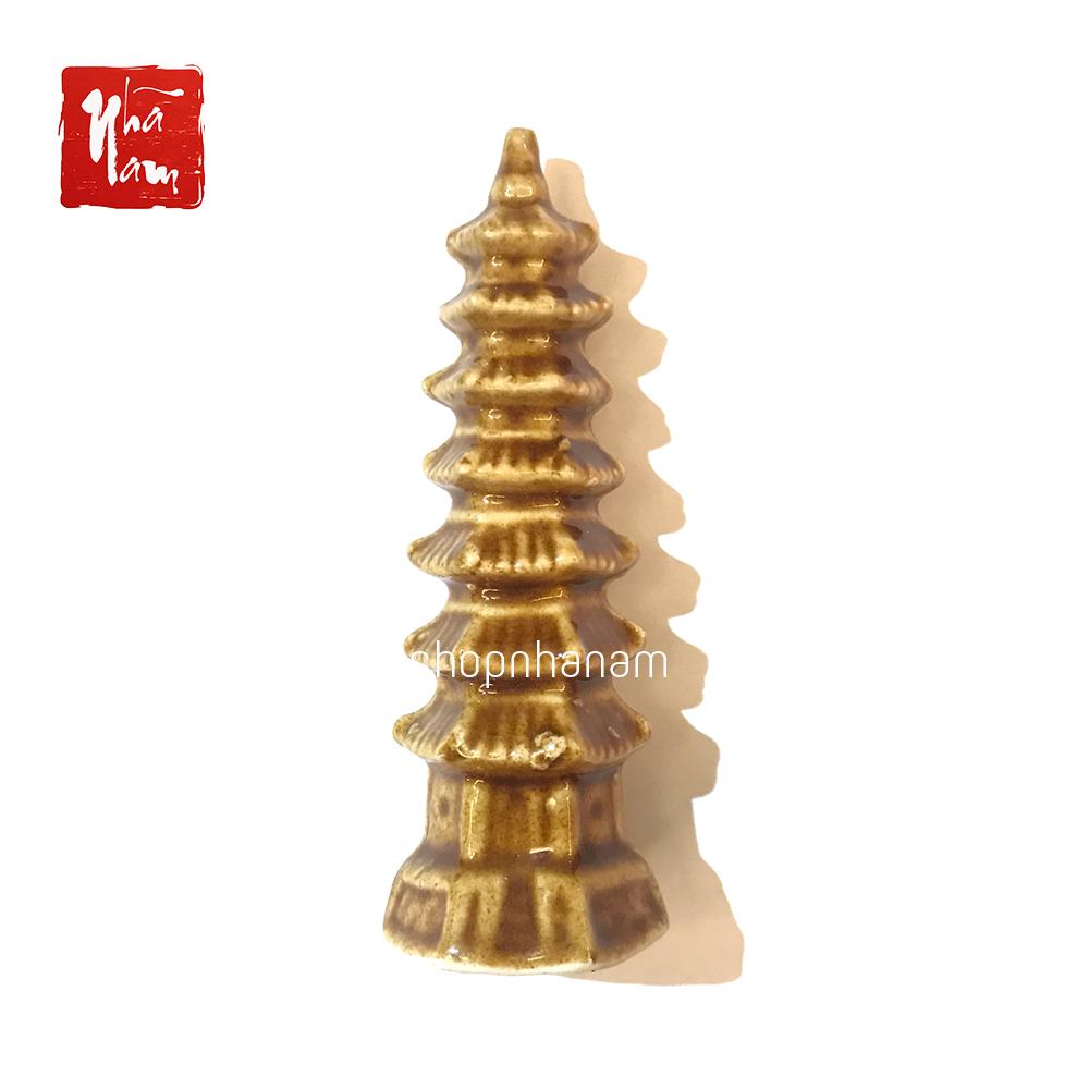 Tháp chùa vàng phụ kiện thác nước phong thủy