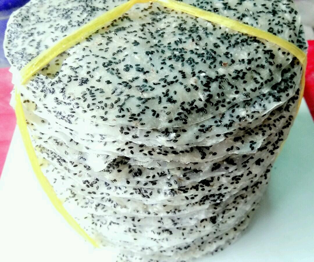 Bánh tráng mè dừa chưa nướng (50 cái)