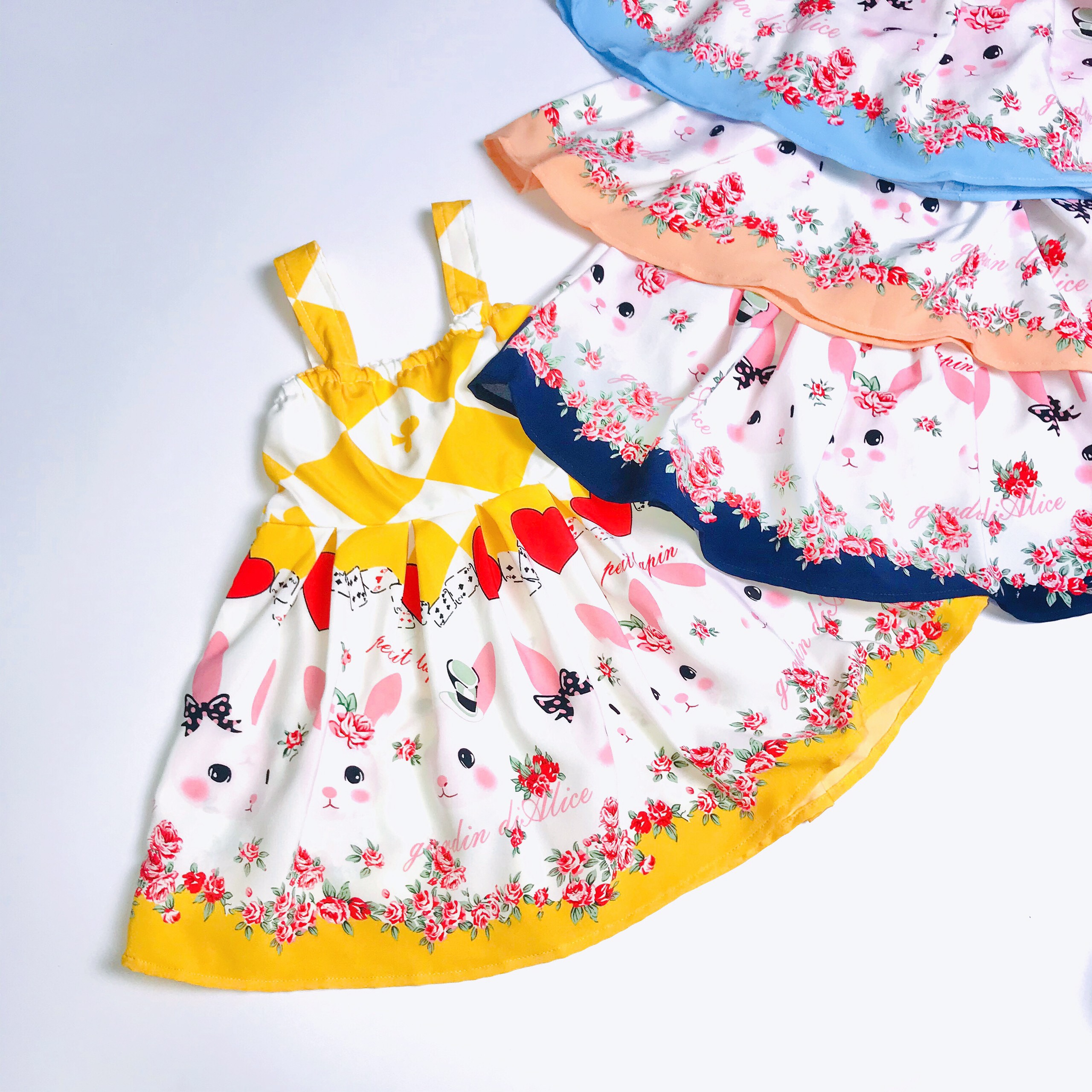 Váy Đầm Lụa Bản Dây Bé Gái BabyBean