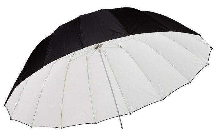 Dù phản đen bạc 16 cạnh 180cm
