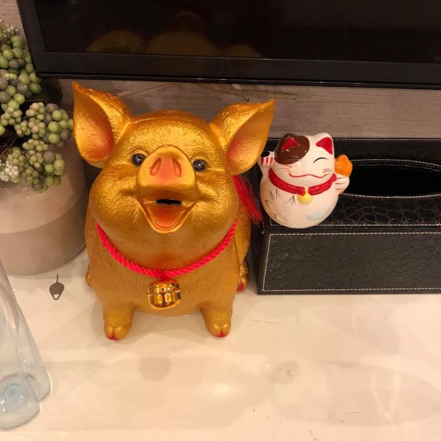 Lợn ngậm tiiền 3D thạch cao