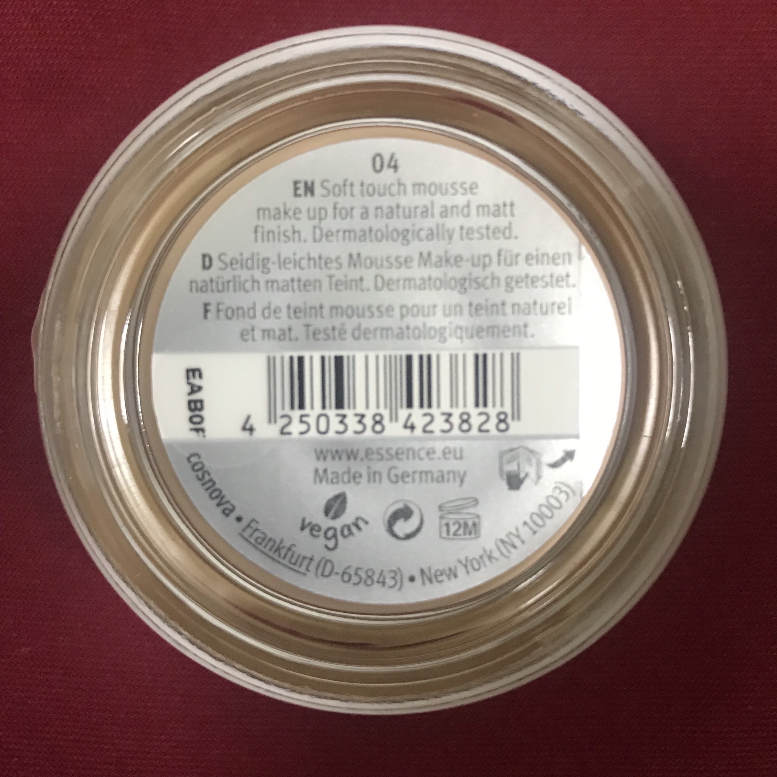 [SALE] [CAM KẾT 100% CHÍNH HÃNG] PHẤN TƯƠI ĐỨC ESSENCE SOFT TOUCH MOUSSE MAKE UP 16g