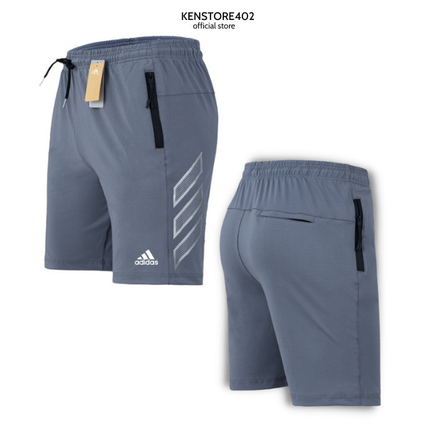 Quần short thể thao nam Q132 chất thun co dãn 4 chiều vải mềm mịn thoáng khí không xù lông nhão vải logo thêu sắc nét