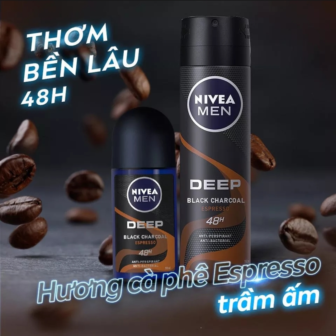 Xịt Ngăn Mùi NIVEA MEN Deep (150 ml)