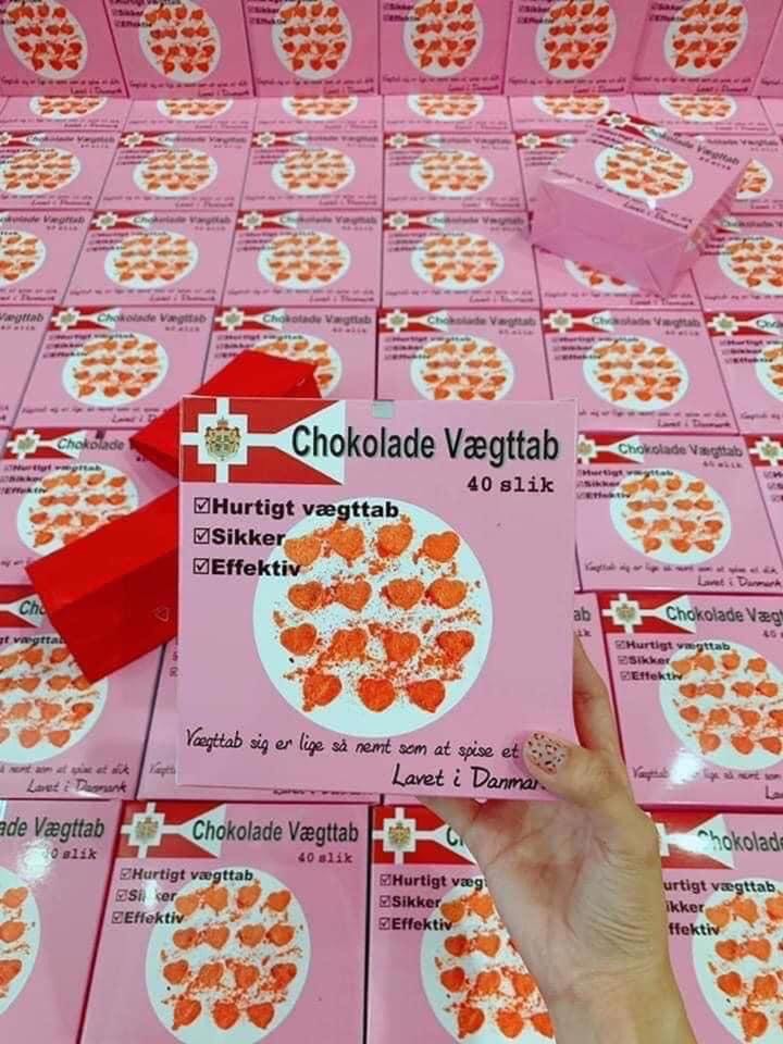 Kẹo chocola đỏ giảm cân đan mạch