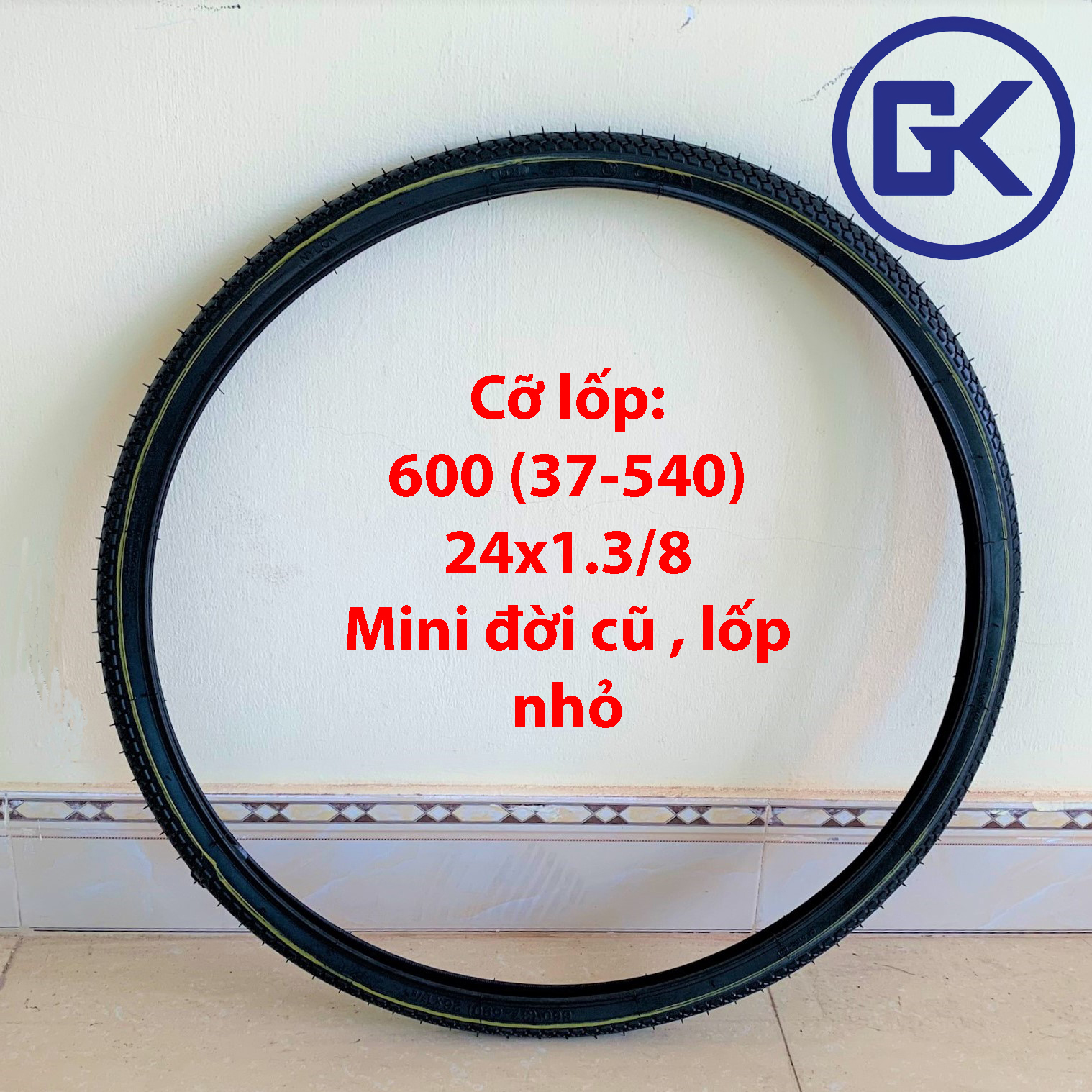 Lốp & săm xe đạp cỡ 24, 37-540, 24x1.3/8, 600 casumina, sao vàng , kenda