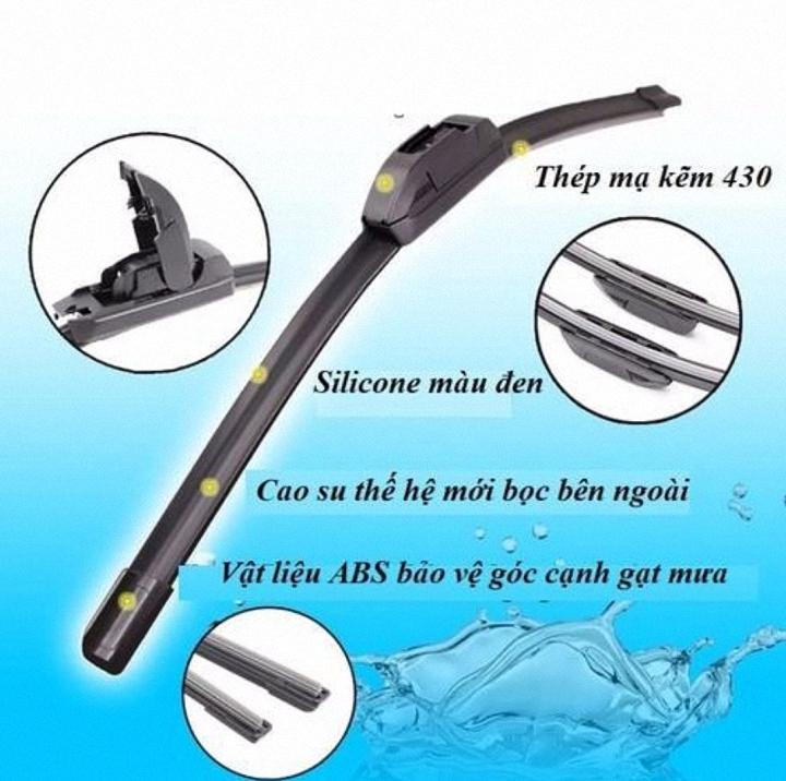 Bộ 2 thanh gạt mưa Silicon Daewoo Gentra (22-16 inch)