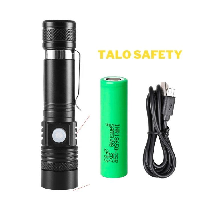 Đèn pin siêu sáng cầm tay mini led t6, chống nước tốt