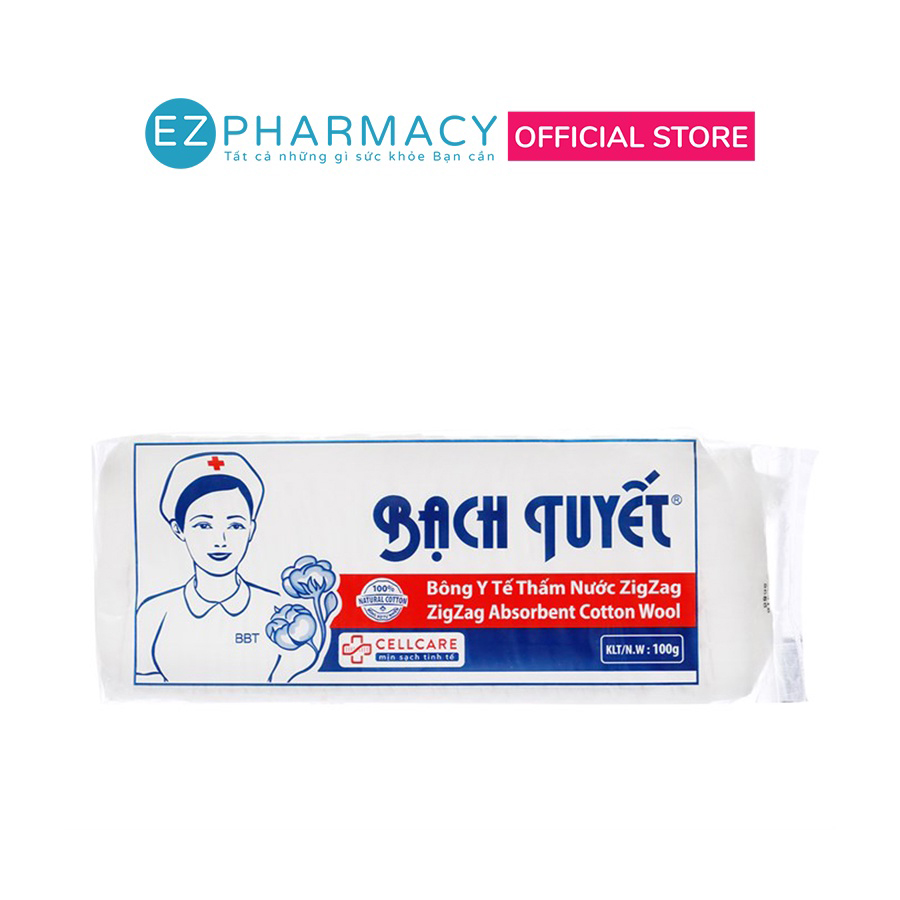 Bông Gòn Y Tế Bạch Tuyết - gói 100G