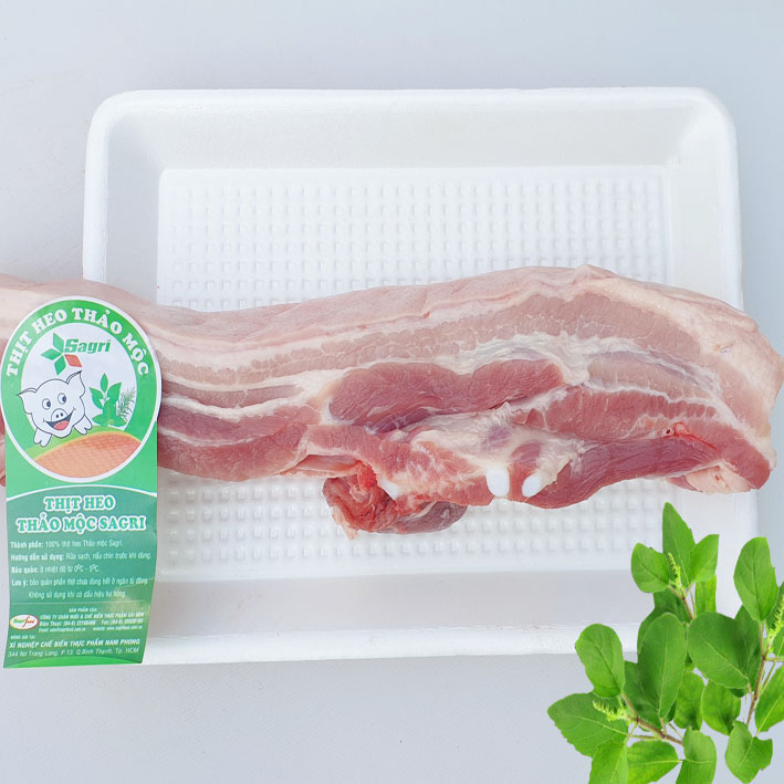 Ba rọi rút sườn Heo Thảo mộc Sagri 1kg