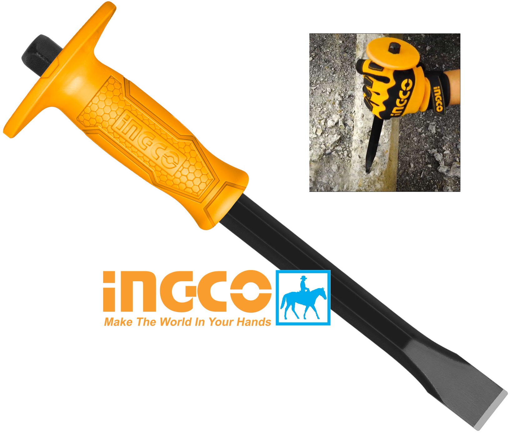 Cây Đục Bê Tông Mũi Nhọn 250mm Concrete Chisel INGCO HCC0841016