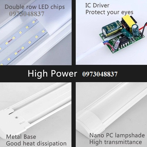 Combo 05 Bóng đèn tuýp led 1m2 45w siêu sáng