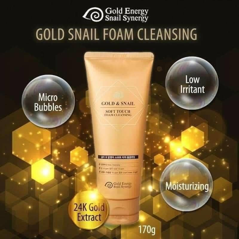 Sữa rửa mặt làm sáng da Gold Snail 24k 170ml