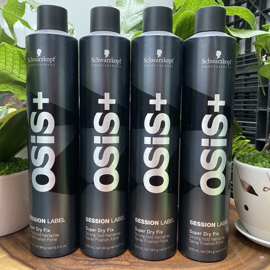[HCM]Keo Xịt Giữ Kiểu Tóc Cứng Osis+ Session Label Super Dry Fix 500ml