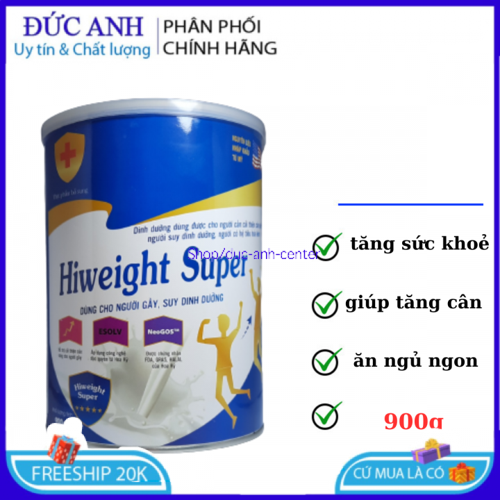 Sữa bột Hiweight super giúp bổ sung dinh dưỡng, vitamin cho người gầy