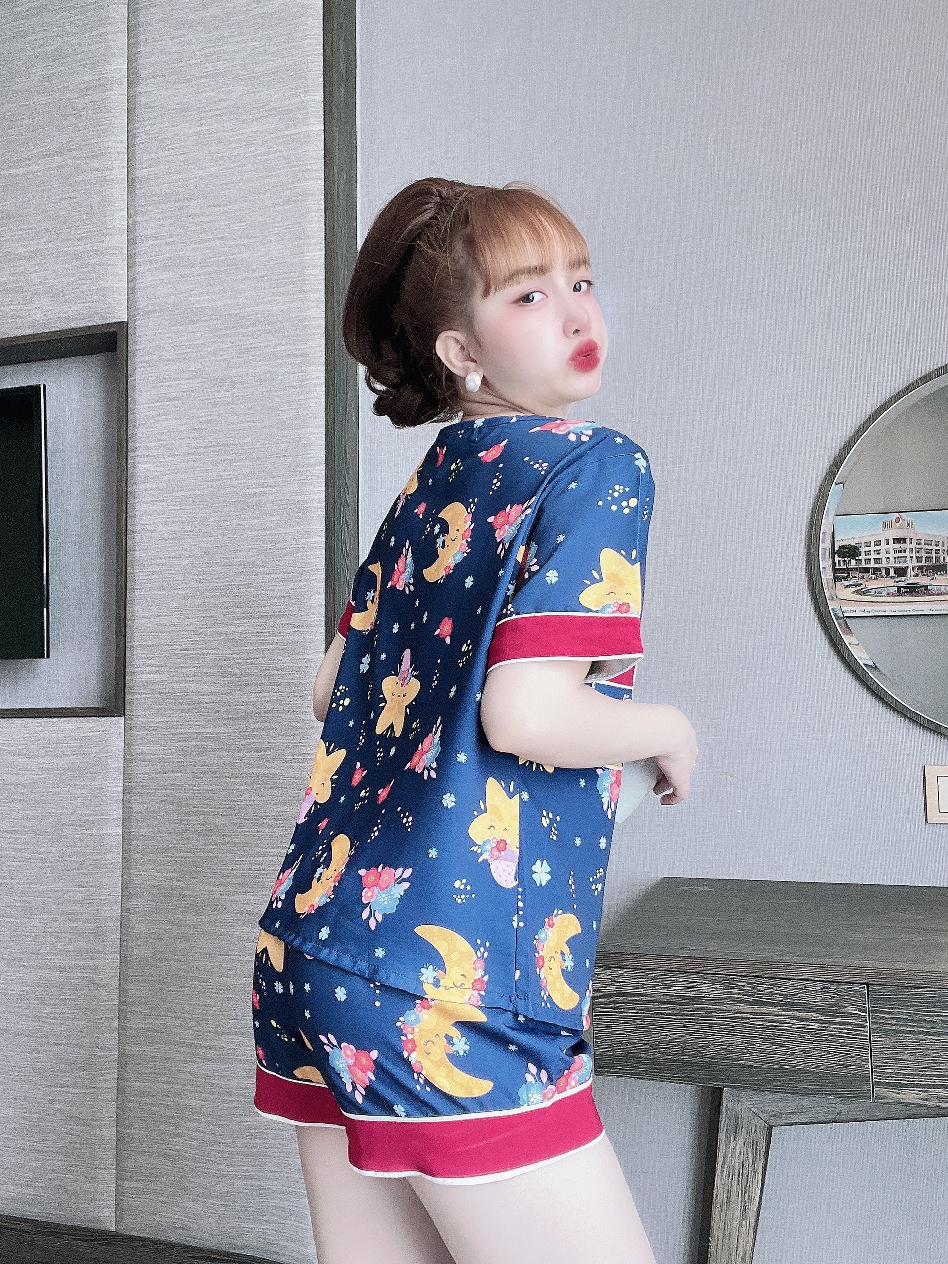 Bộ Đùi Nữ Mặc Nhà Lụa Mango Cao Cấp MOMOSA Shop 2810