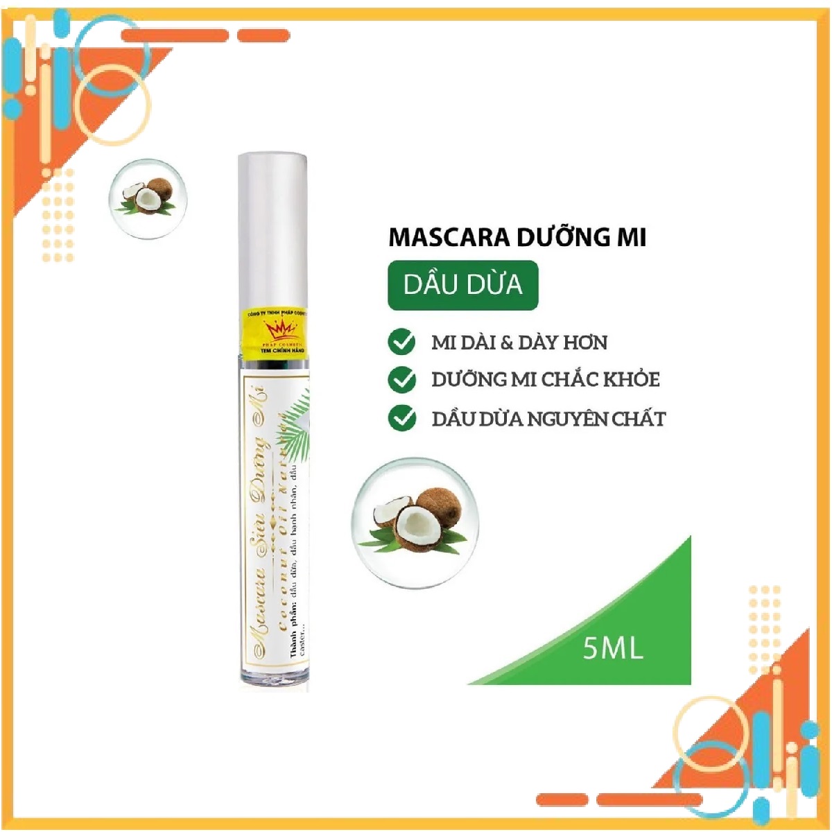 [HCM]Mascara tinh dầu dừa 15ml
