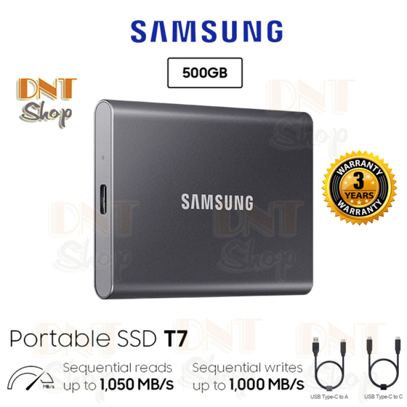 Bảng giá Ổ cứng di động SSD Portable Samsung T7 500GB - USB 3.2 Gen 2 (MU-PC500) Phong Vũ