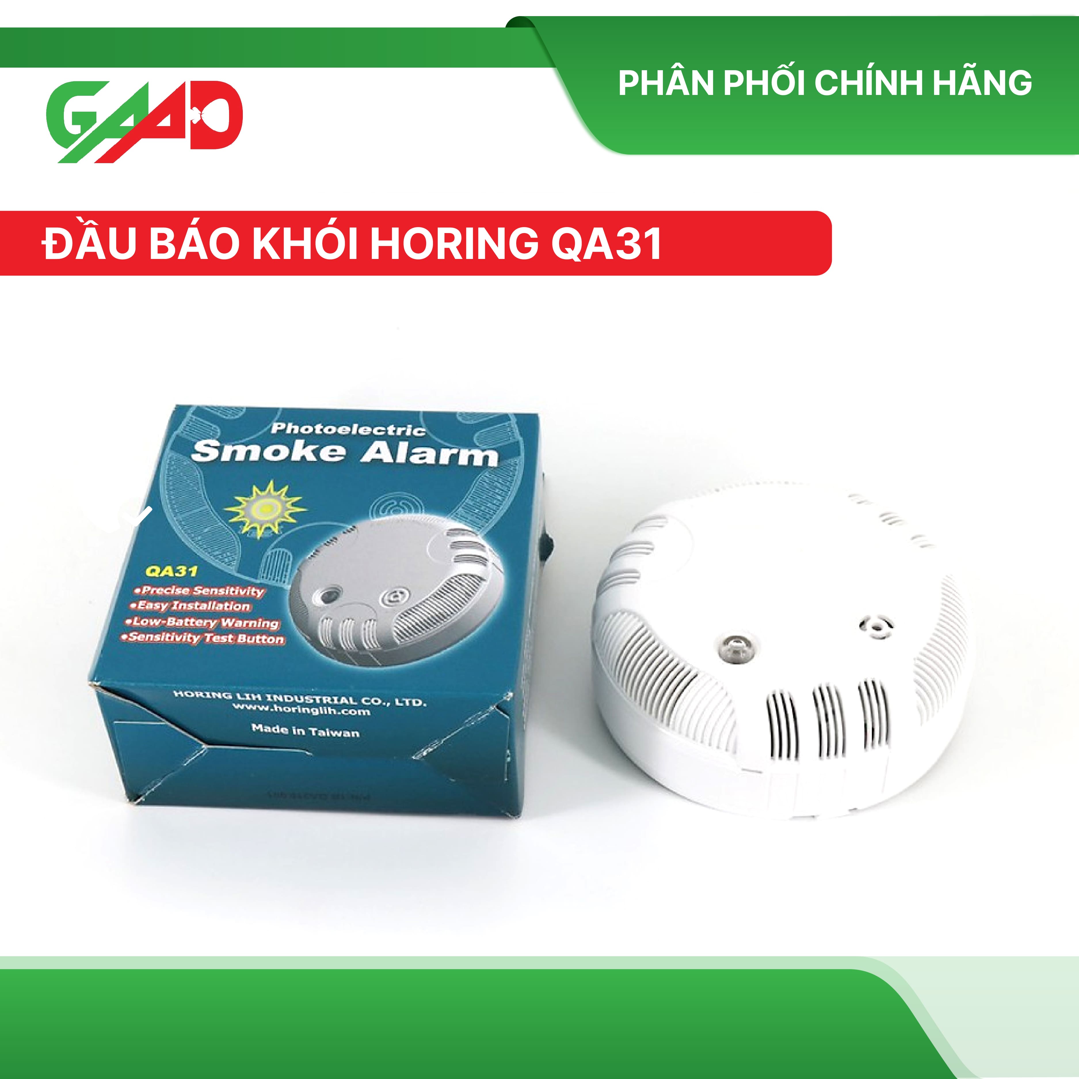 Đầu Báo Khói độc lập, Báo Cháy Thông Minh chạy pin (BH chính hãng Horing 12 tháng)