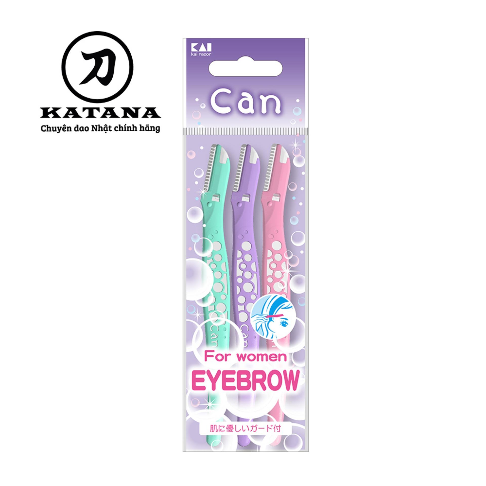 Dao cạo lông mày Nhật Bản Can Eyebrow - Bộ 3 chiếc