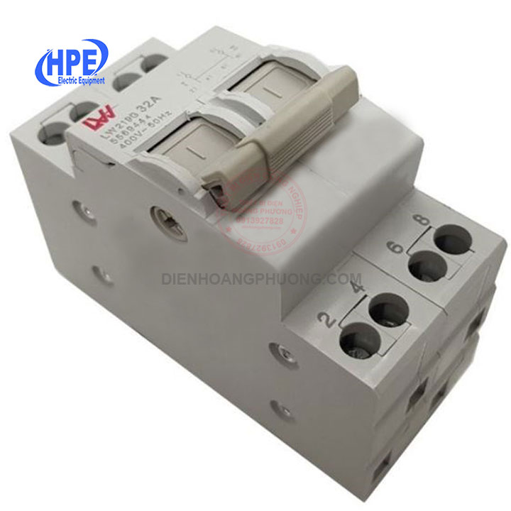 Cầu dao đảo chiều 2 pha 32a