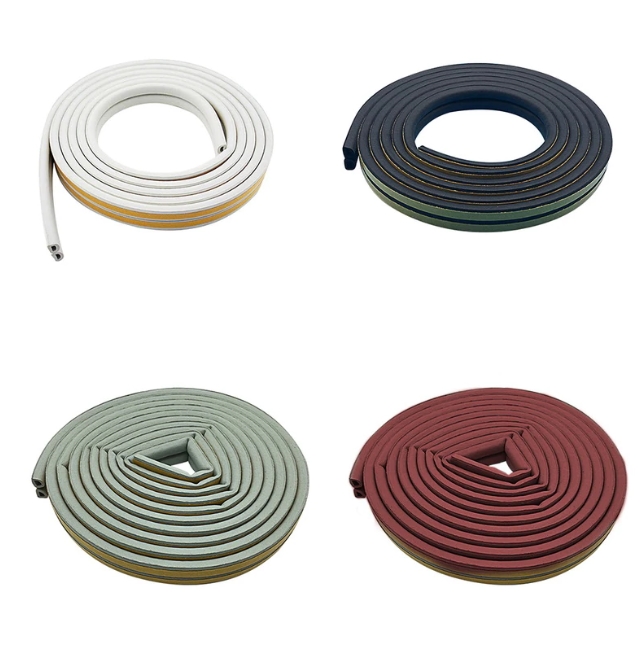 Combo 10m Ron cao su cách âm cửa gỗ, ron giảm chấn, gioăng cao su chữ D, cao su giảm trấn cách âm cửa nhựa cửa nhôm