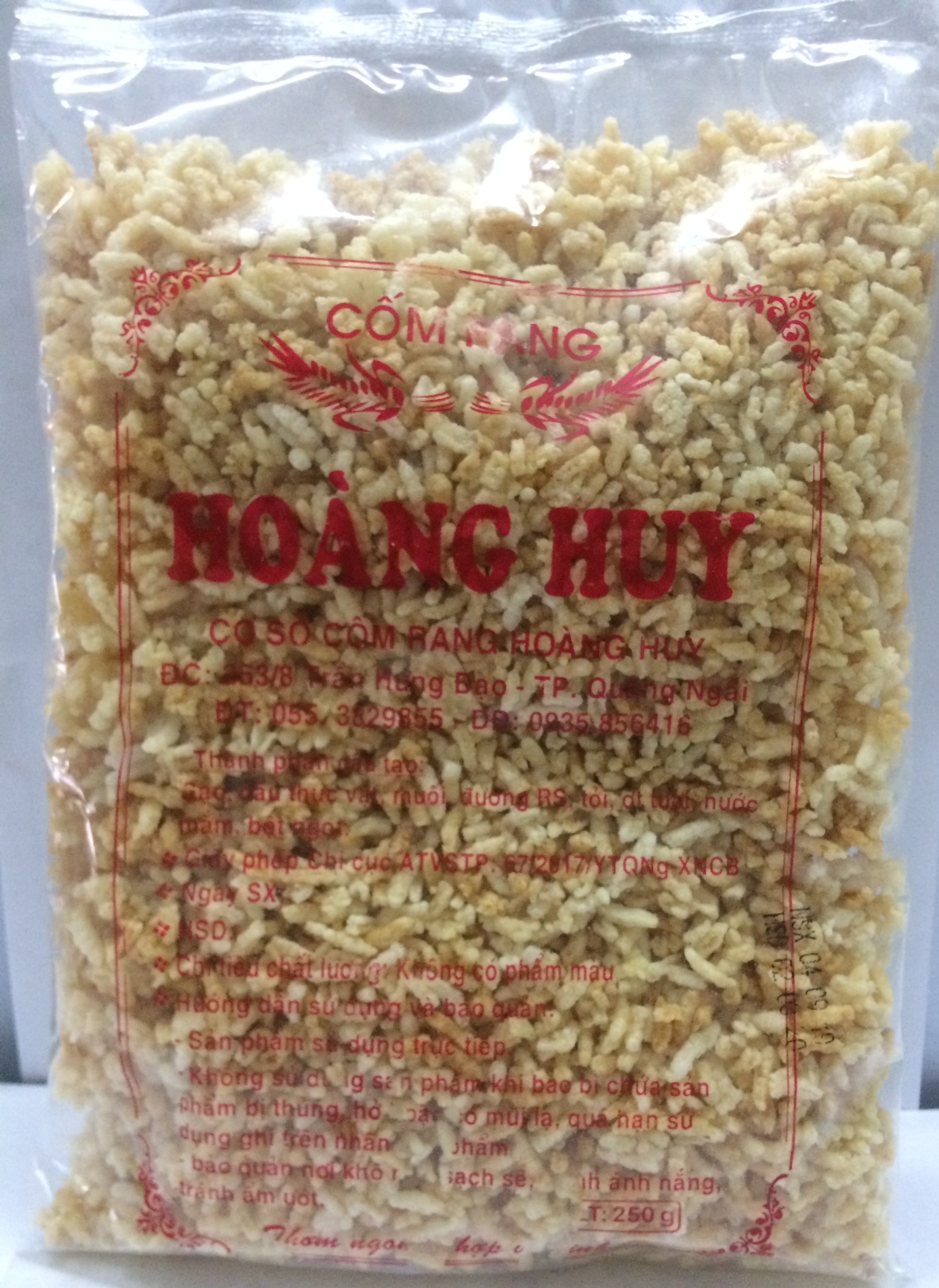 [HCM]CƠM RANG QUẢNG NGÃI BỊCH 110 g