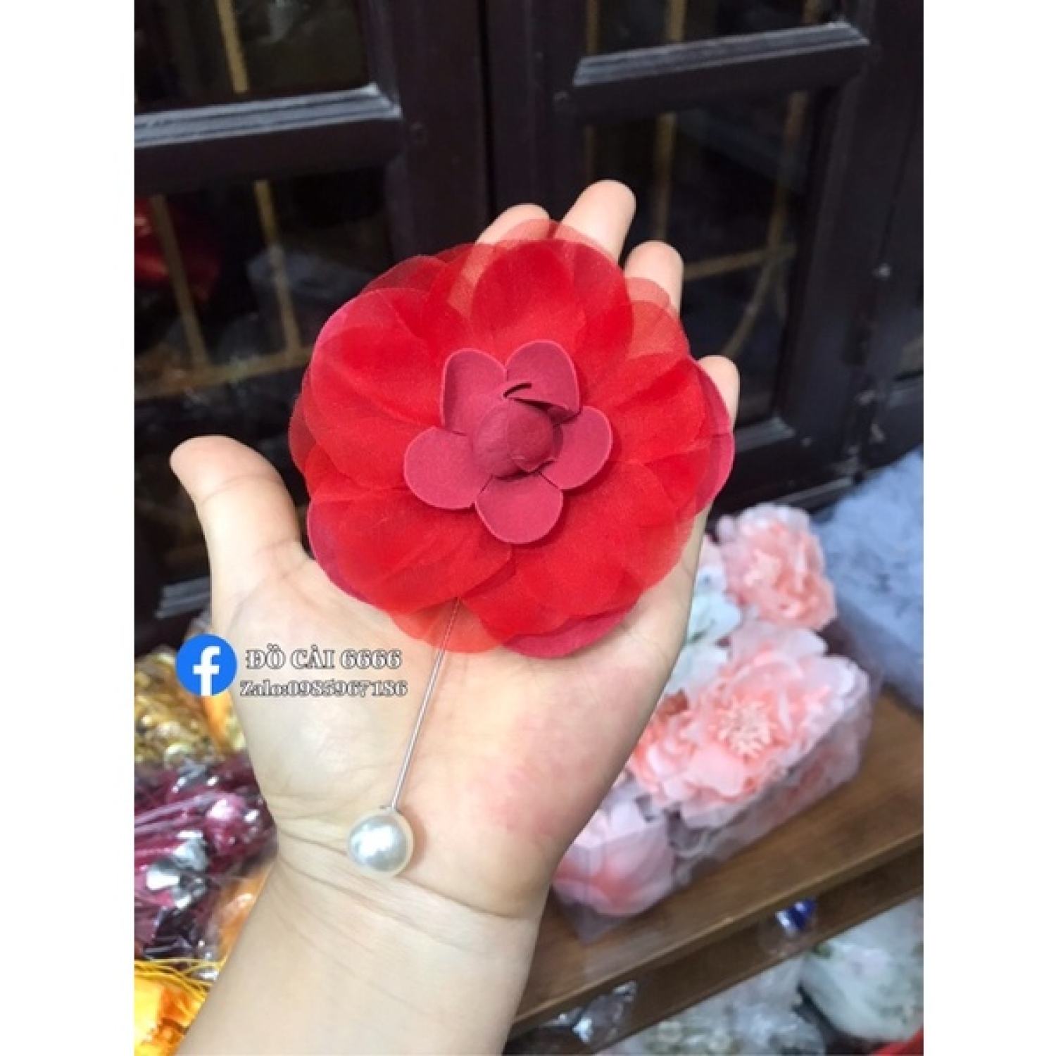 Hoa cài áo, đính váy áo bản 10cm