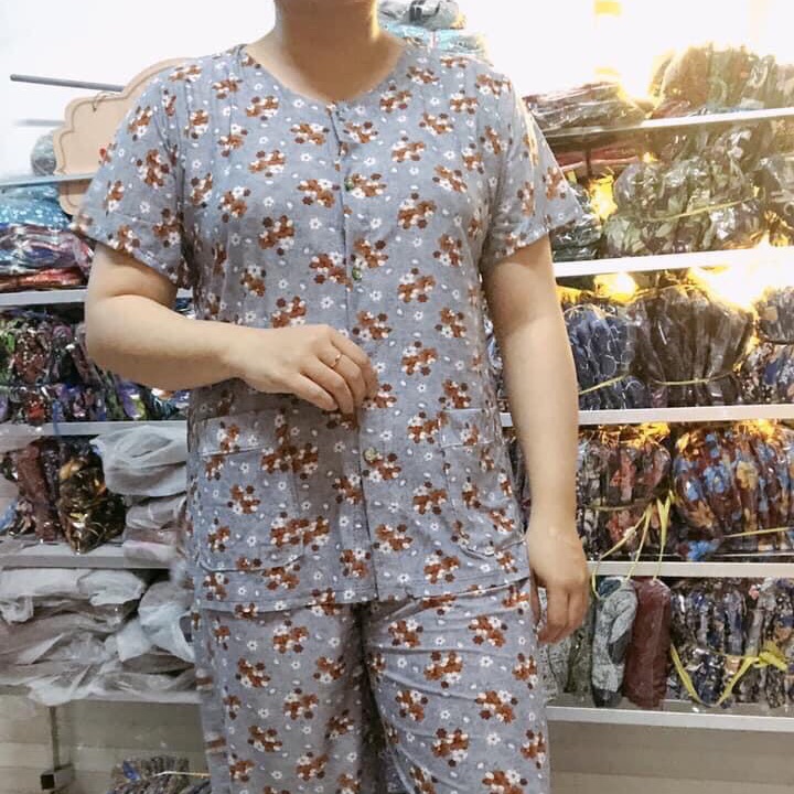Bộ bà già tay ngắn 2 túi