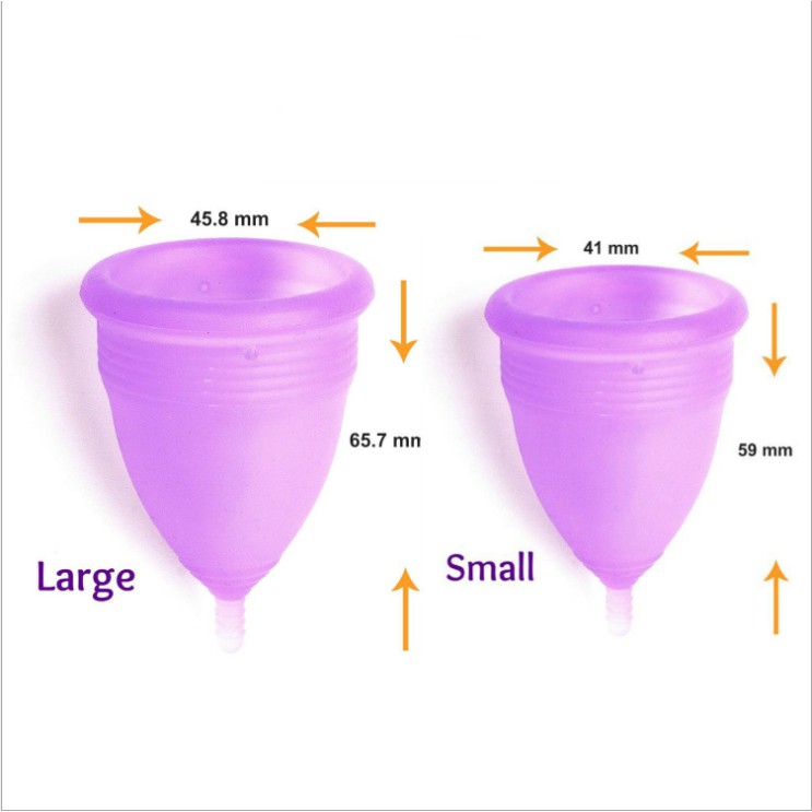 Cốc Nguyệt San Menstrual Cup (Hộp Bao Gồm 2 Cốc size S và L)