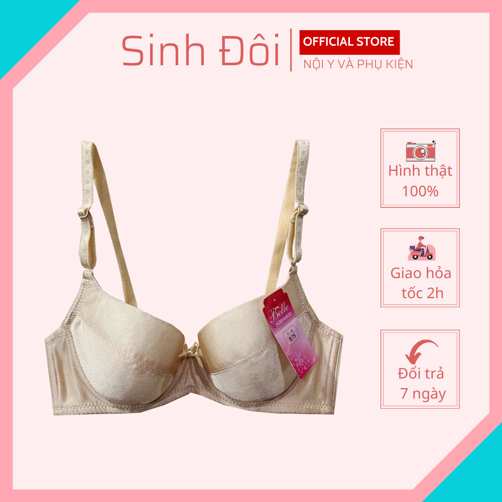 Áo lót nữ có gọng trơn mút mỏng nâng ngực Belle cúp xéo phom nguyên ngực thoải mái size 34-36-38-40