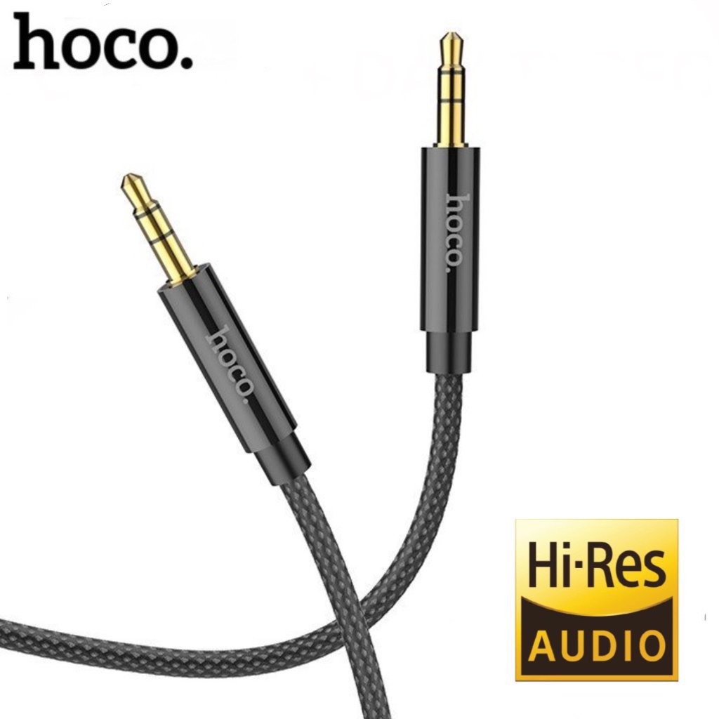 Dây aux bọc dù hoco dài 1m 2m cáp âm thanh 2 đầu 3.5 mm dùng cho loa tai nghe ...