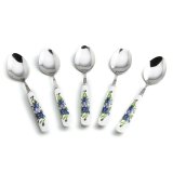 [HCM]Bộ 5 muỗng inox cán sứ MFA S02-5-10 20cm-10