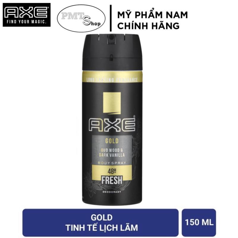 Xịt nước hoa toàn thân AXE Gold Temptation 150ml hương ngọt ngào - khử mùi nam giá rẻ