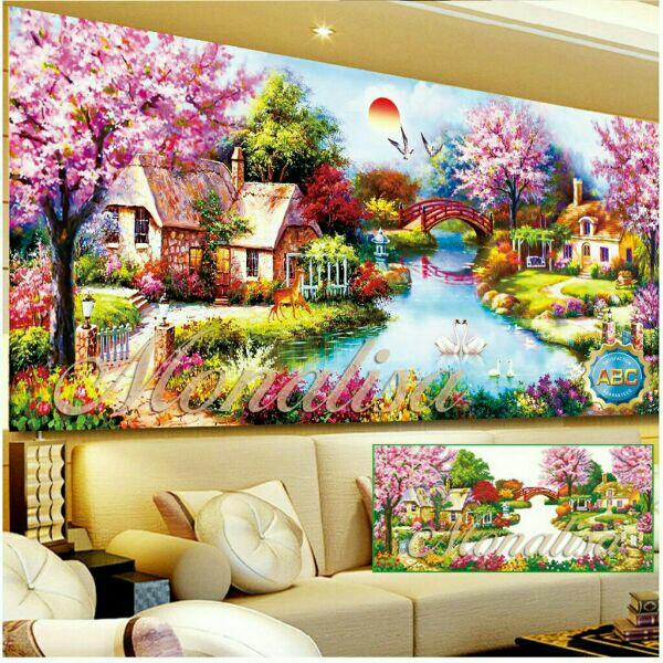 tranh đính đá MÙA XUÂN ẤM ÁP