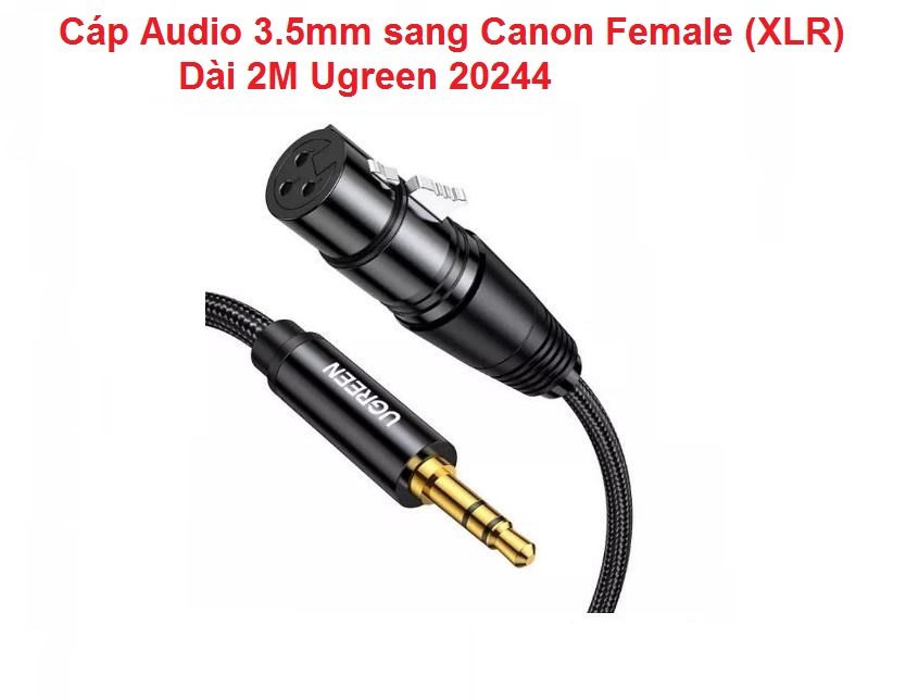 Cáp audio 3.5mm sang xlr ugreen hỗ trợ hifi