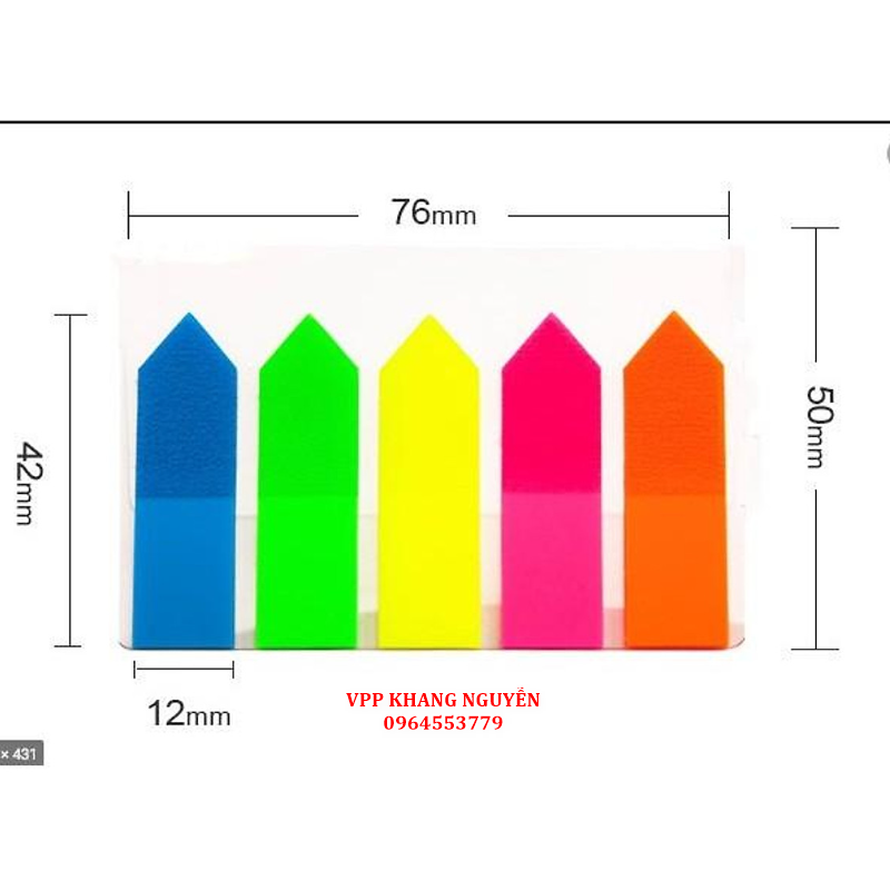 Note Phân Trang Nhựa 5 Màu Pronoti 45502 (Bộ 3 Xấp)