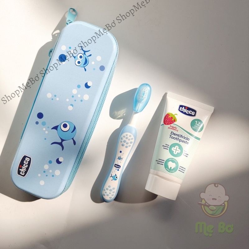 [CHICCO] Bộ bàn chải, kem đánh răng cho bé từ 12 tháng