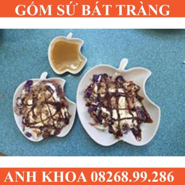 Set đĩa táo - gốm sứ bát tràng anh khoa
