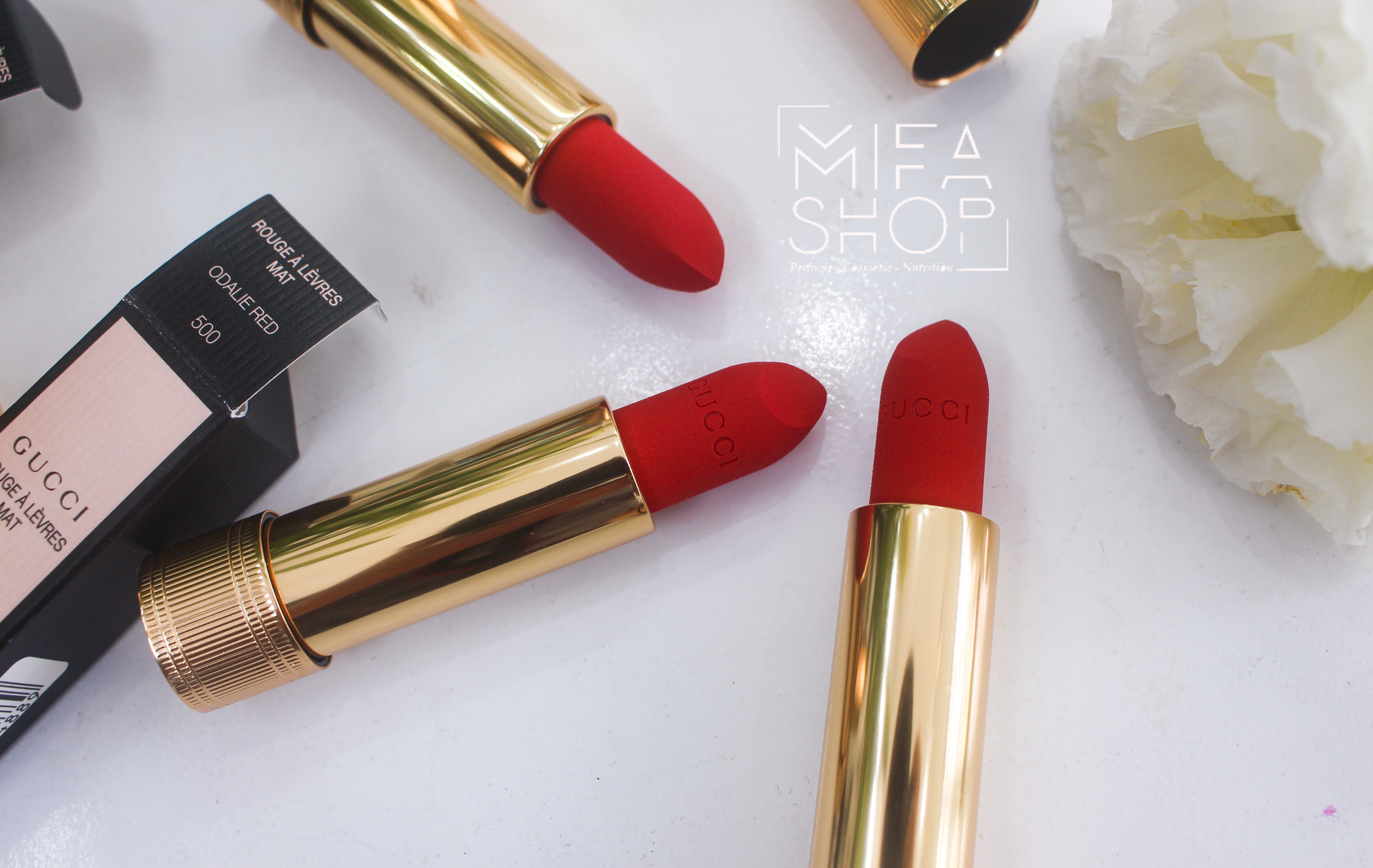 Son Gucci màu 500 Odalie Red Matte