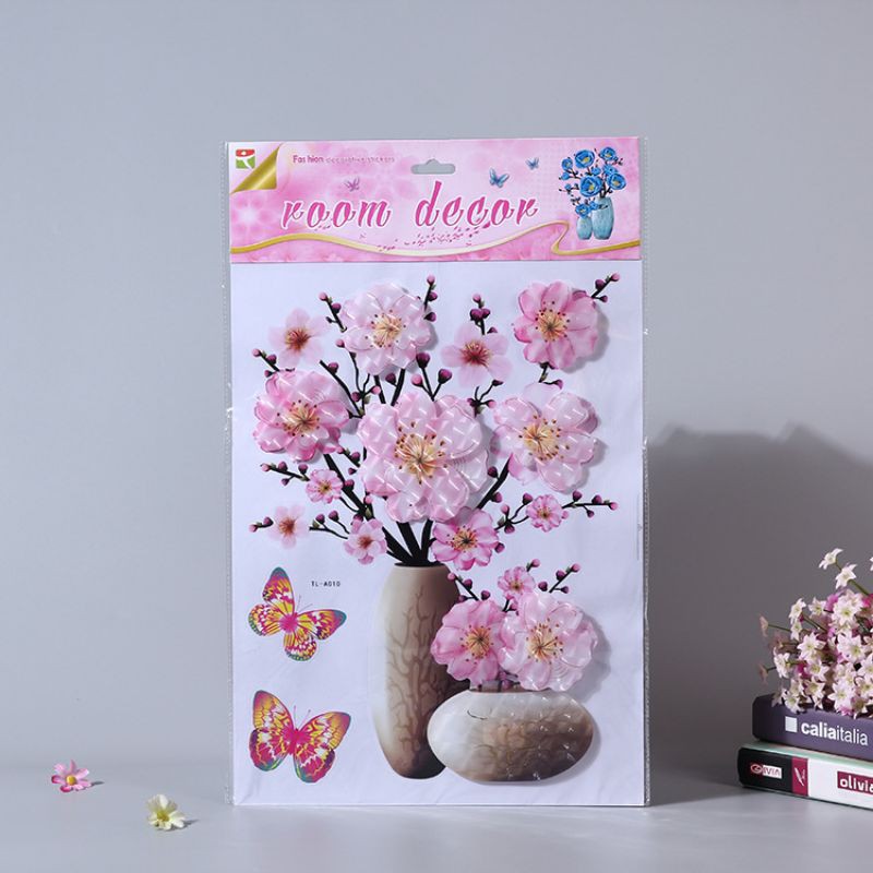🌸 tranh hoa nổi 3d dán tường, trang trí tủ lạnh