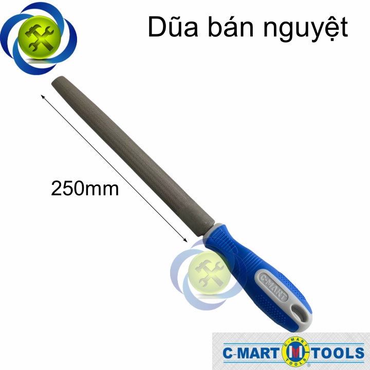 Dũa bán nguyệt 250mm c-mart e0014-bw-10