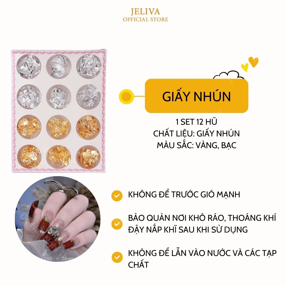 Giấy nhún nail vàng bạc