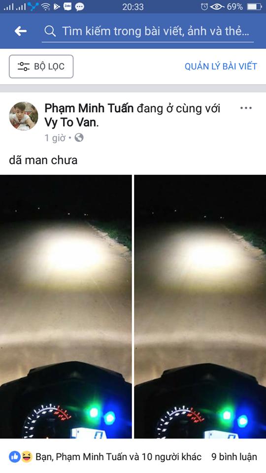 đèn led pha c6 3 tim,chân cắm h4,lắp nhiều loai xe.