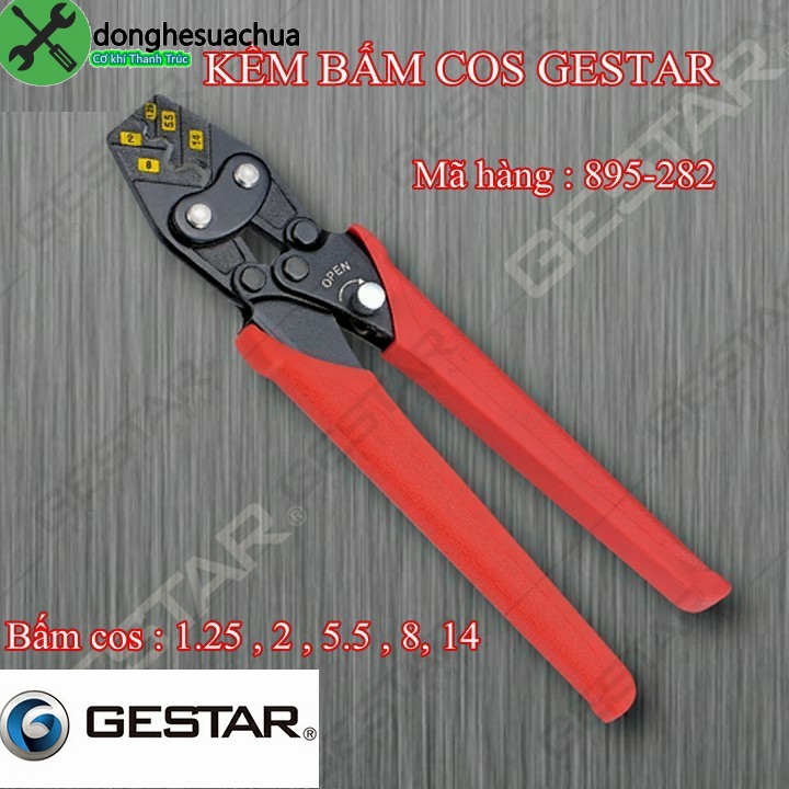 [HCM]Kềm bấm cos Gestar 895-282 1.25mm-14mm