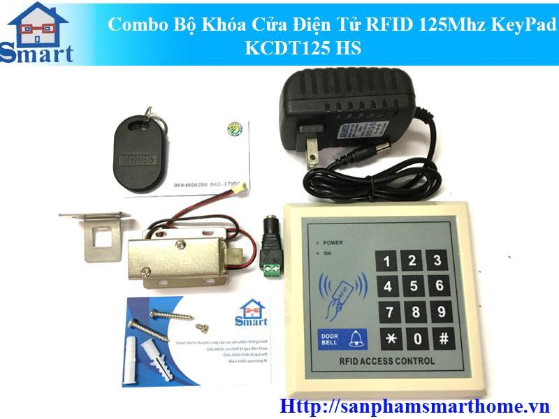 Combo Bộ Khóa Cửa Điện Tử RFID 125Mhz KeyPad KCDT125