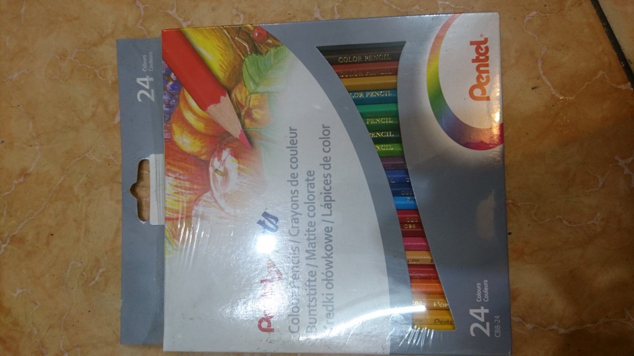 CHÌ MÀU KHÔ PENTEL 24 MÀU